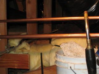 Attic copper repipe
